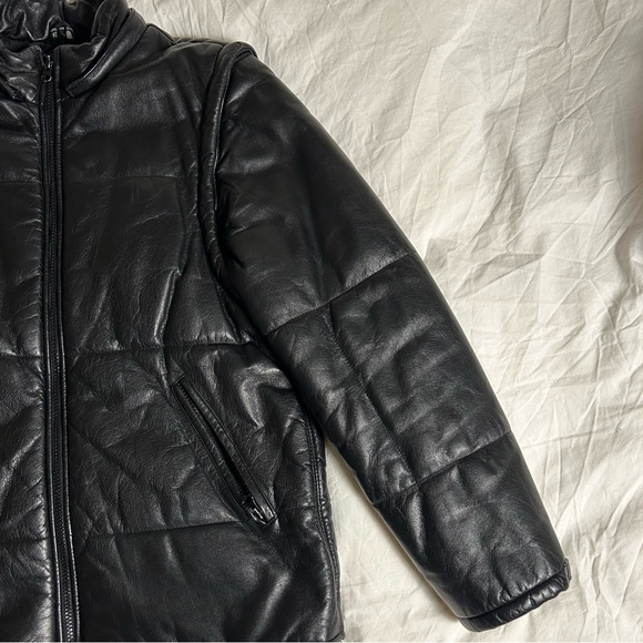 Vintage Leather Puff Jacket/Vest - Picture 2 of 9